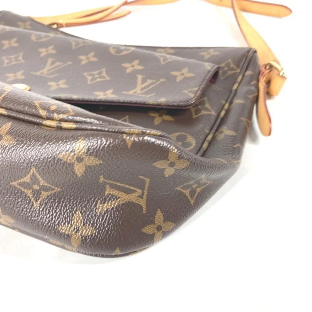 LOUIS VUITTON Brown Monogram Canvas Pochette Shoulder Bag